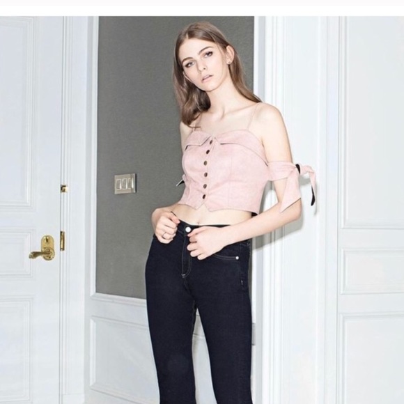 SUEDETTE TOP, LIGHT PINK - Picture 5 of 6